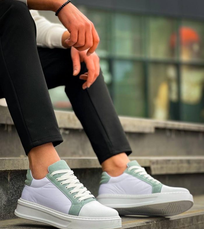 KB-X46 Seykom Beyaz Bebe Mavi Yüksek Beyaz Taban Günlük Spor Ayakkabı