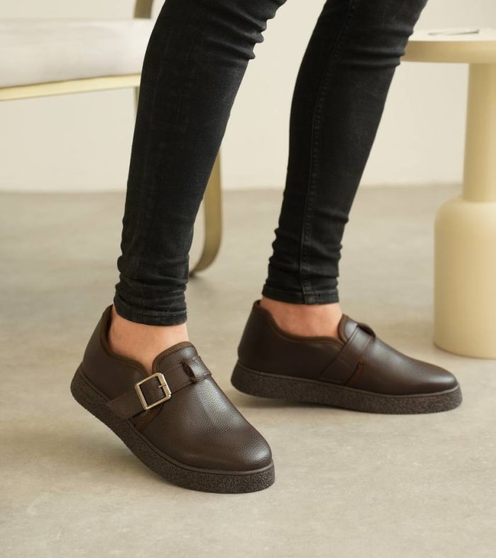 KB-KX1 Kahve Cilt Kürklü Günlük Erkek Ayakkabı