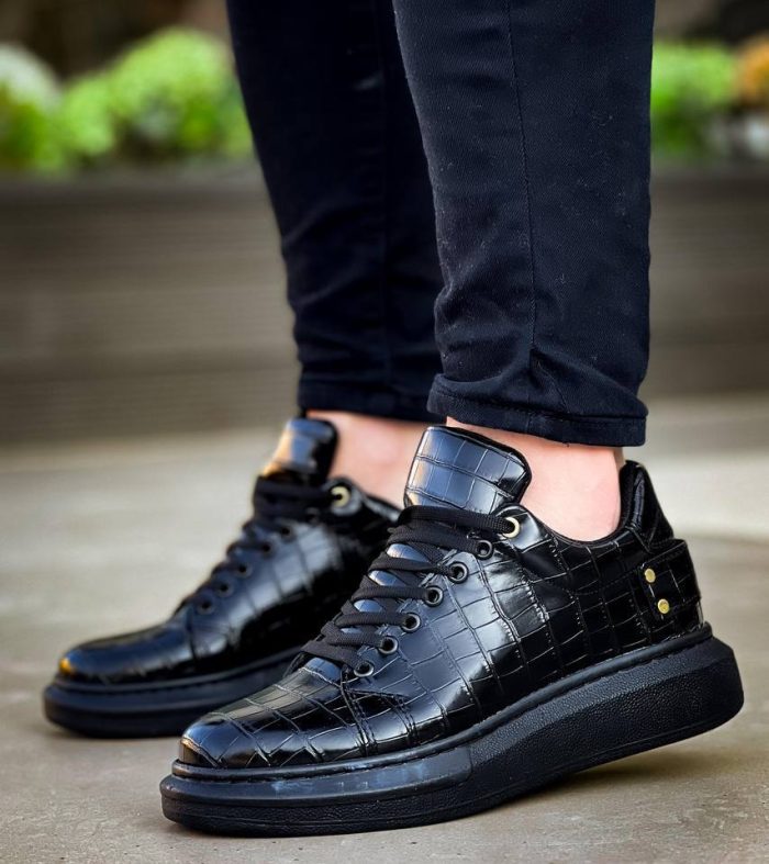 KB047 Seykom Kömür Crocodile Günlük Erkek Ayakkabı