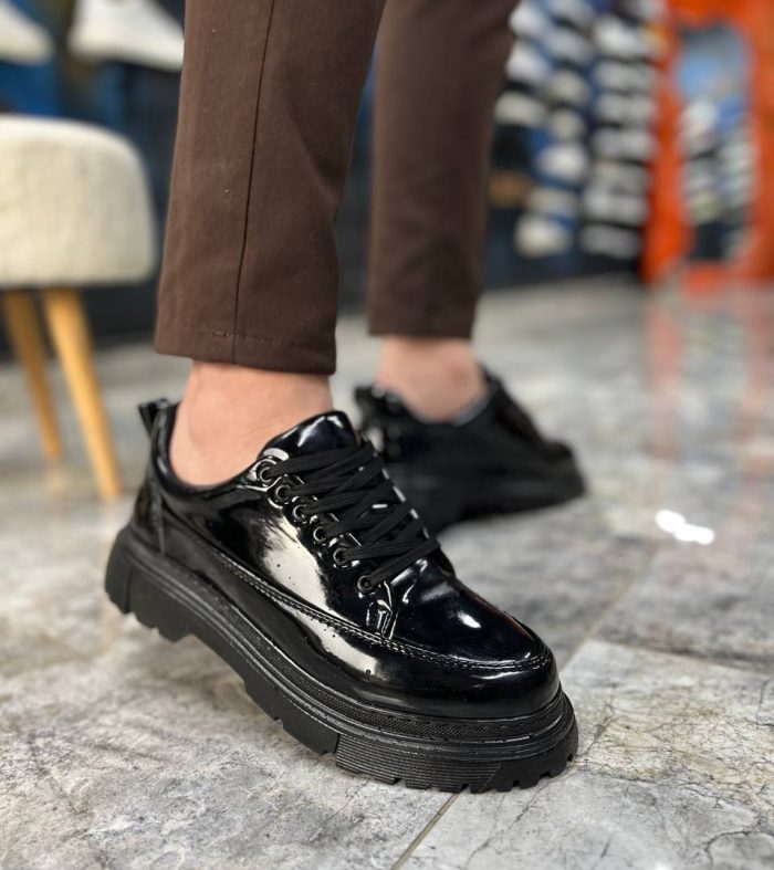 KB-702 Kömür Rugan Günlük Erkek Ayakkabı