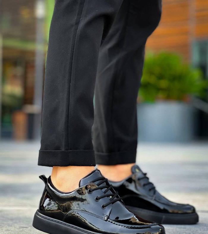 KB-X5 Seykom Kömür Rugan Günlük Erkek Ayakkabı