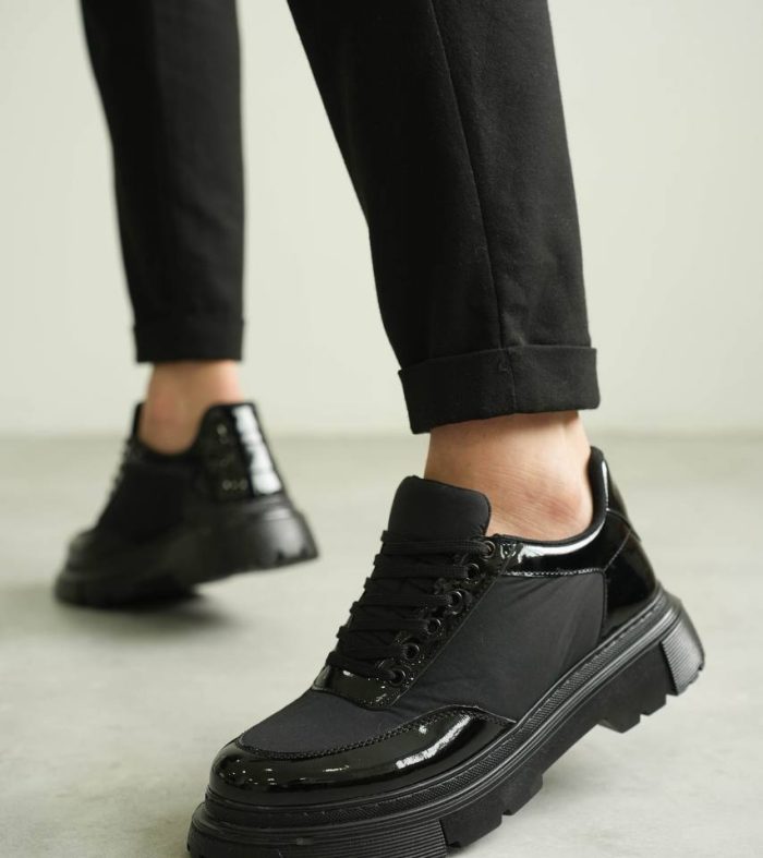 KB-X201 Seykom Kömür Rugan Paraşüt Günlük Erkek Ayakkabı