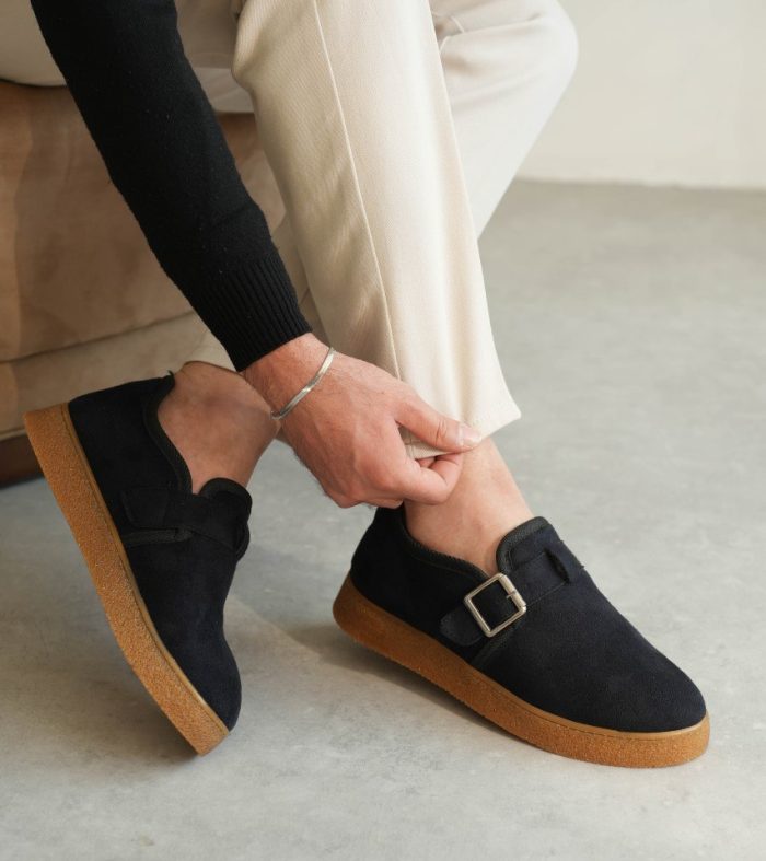 KB-KX1 Seykom Lacivert Kahve Taban Kürklü Günlük Erkek Ayakkabı