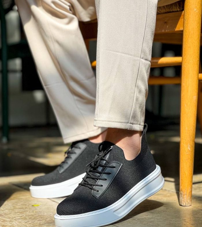 KB-116 Seykom Siyah Triko Bağcıklı Günlük Erkek Ayakkabı