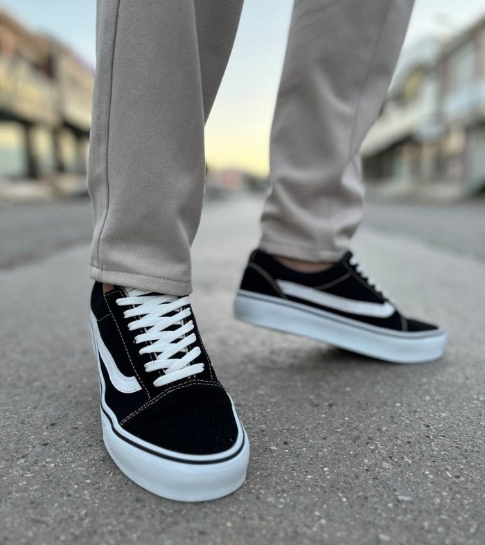 KB-V1 Siyah Beyaz Detaylı Günlük Erkek Ayakkabı