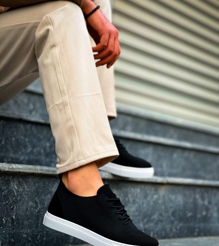 KB-101 Seykom Siyah Triko Bağcıklı Günlük Erkek Ayakkabı