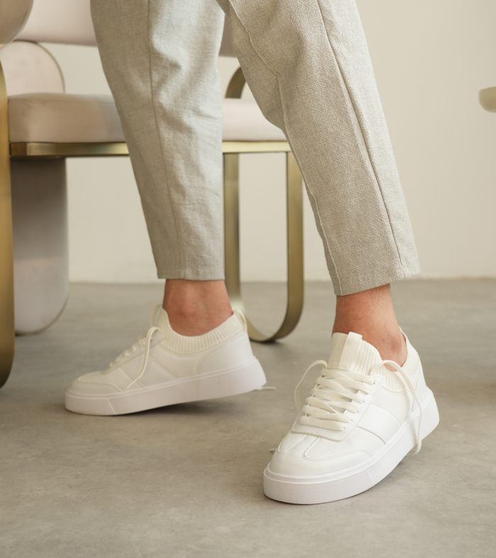 KB-010 Seykom Beyaz Cilt Günlük Erkek Ayakkabı