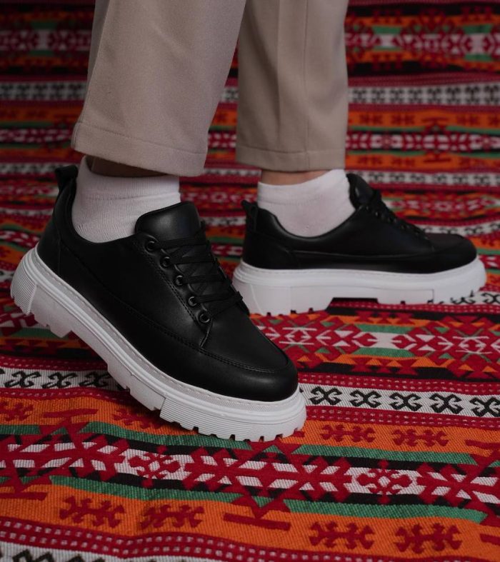 KB-702 Seykom Siyah Cilt Günlük Erkek Ayakkabı