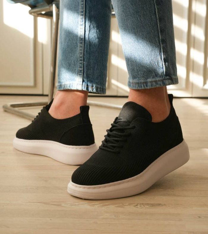 KB-M101 Seykom Siyah Triko Bağcıklı Günlük Erkek Ayakkabı