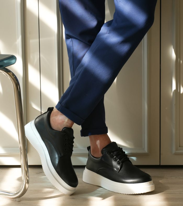 KB-X16 Seykom Siyah Cilt Günlük Erkek Ayakkabı